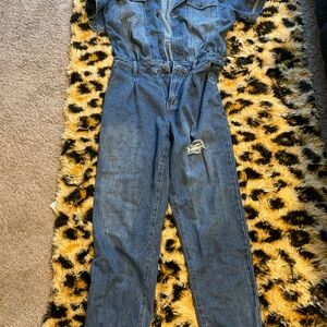 Fashion Nova Blue Denim Women's Overalls